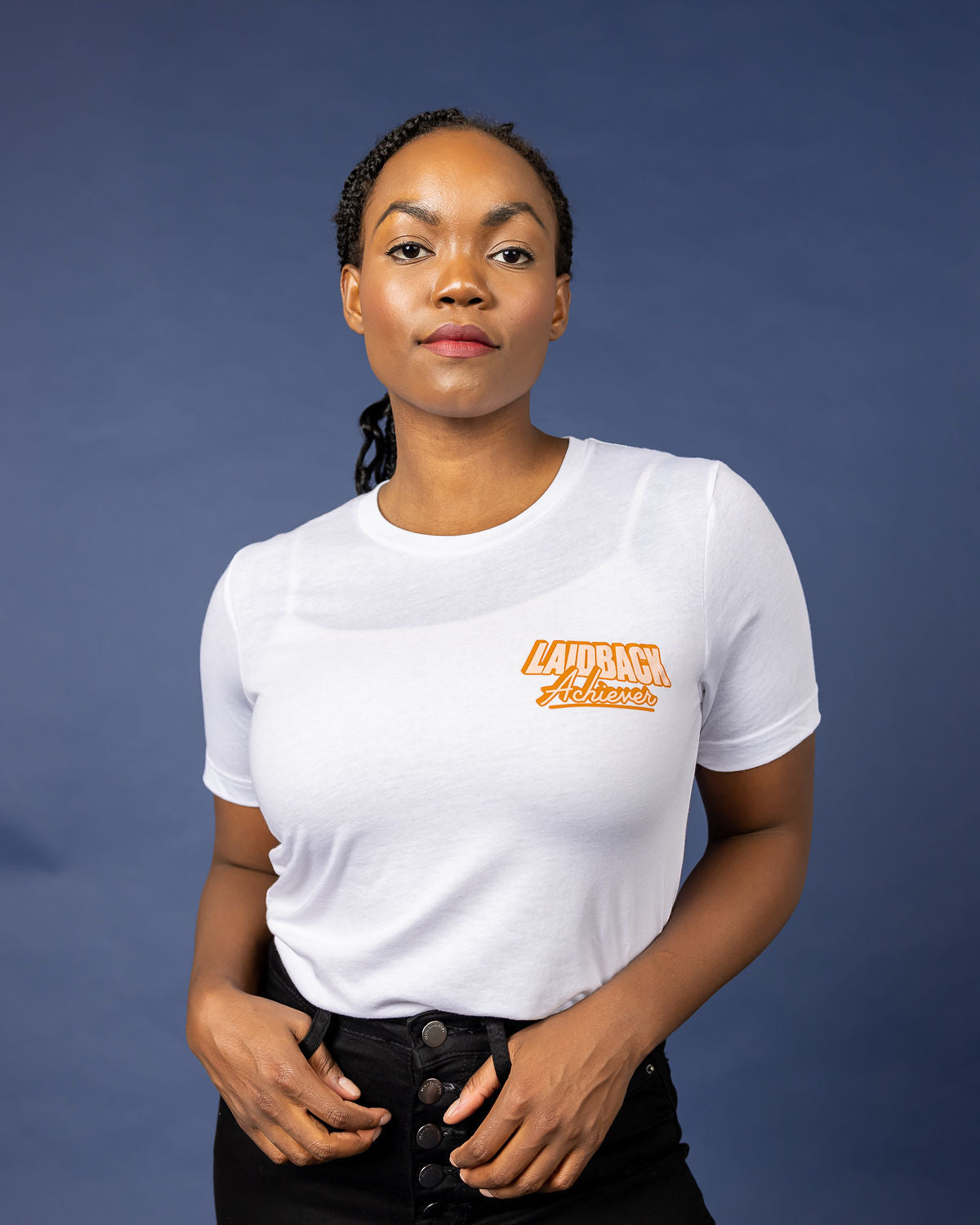 White Logo Tee