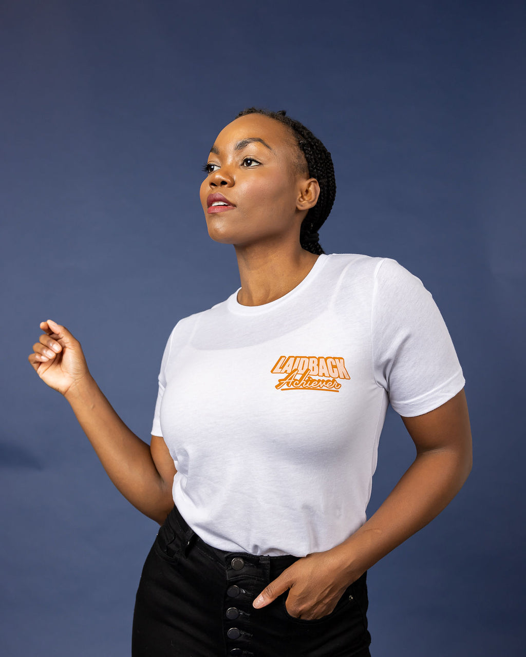 White Logo Tee