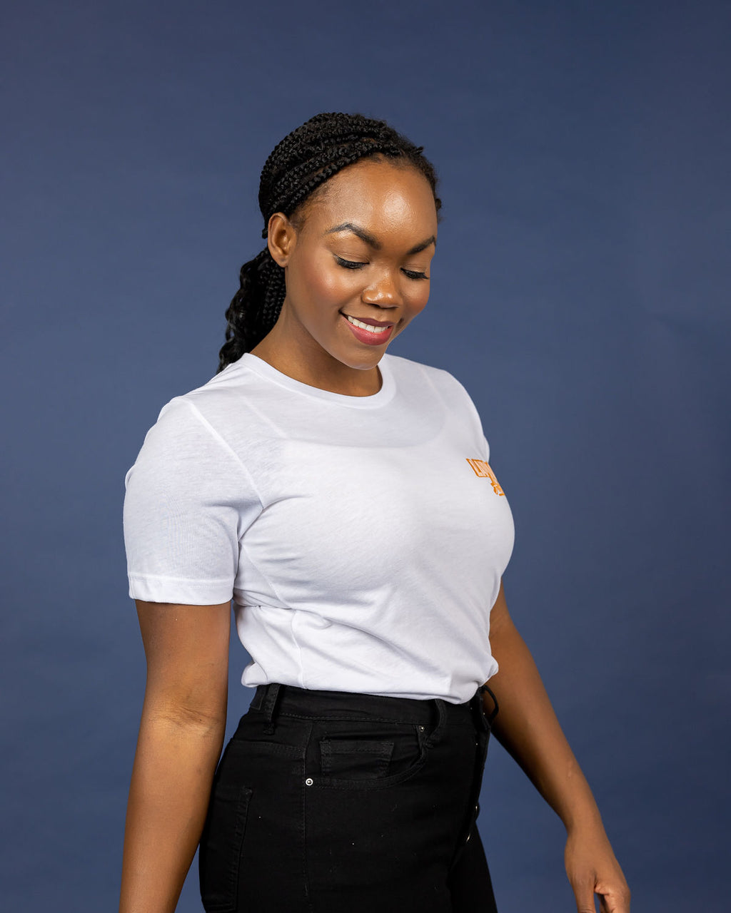 White Logo Tee