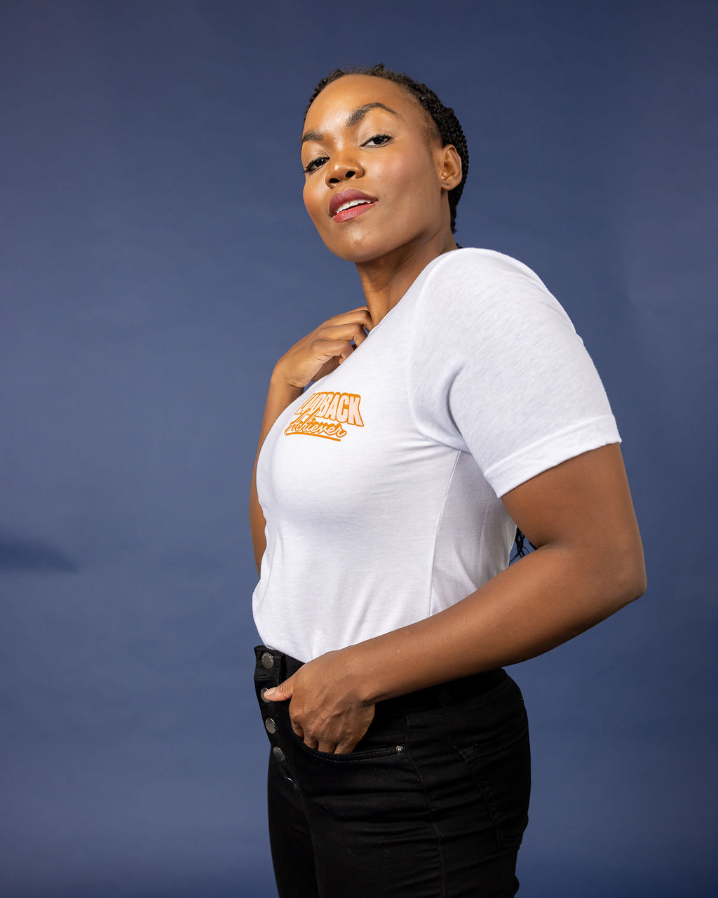 White Logo Tee
