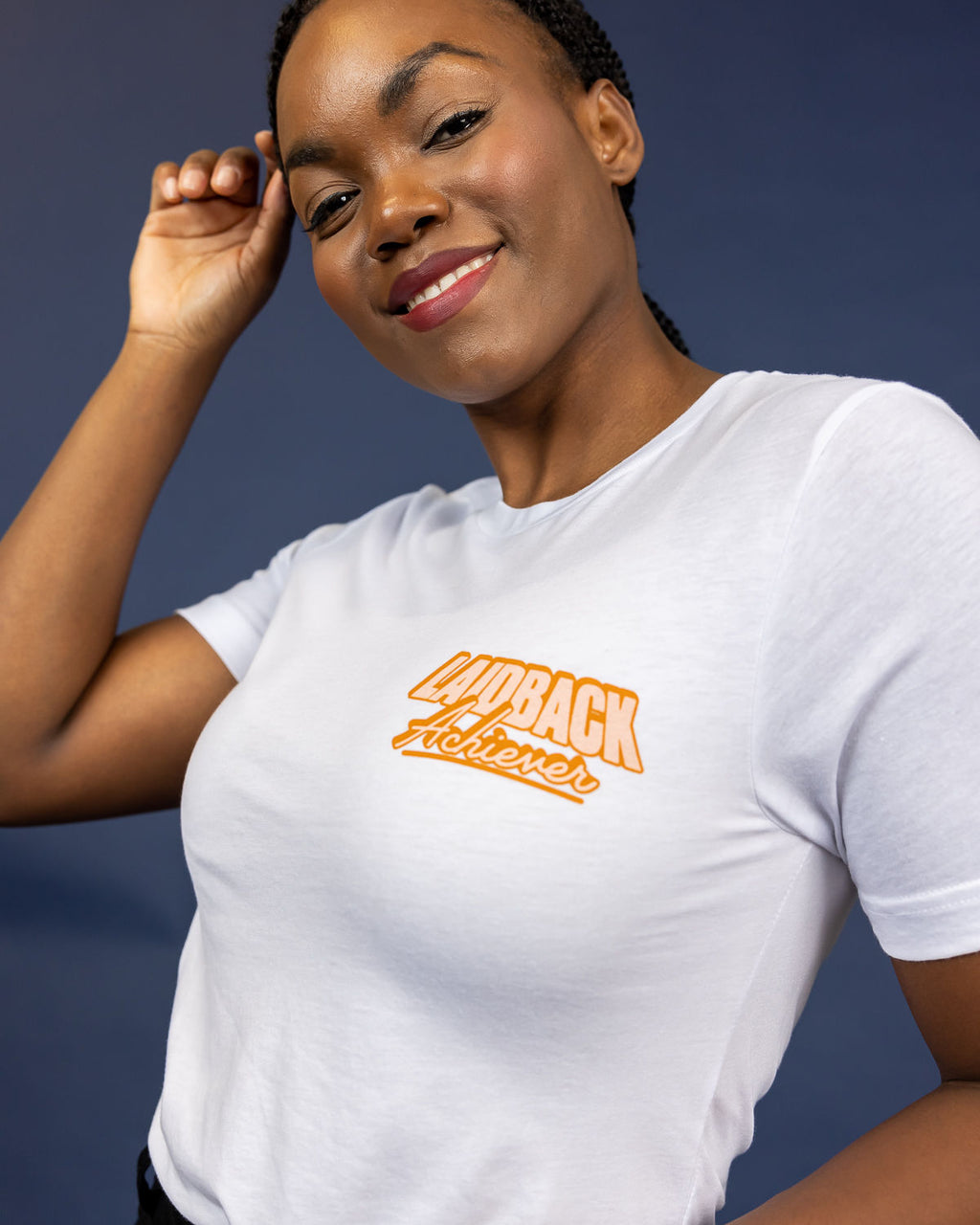 White Logo Tee