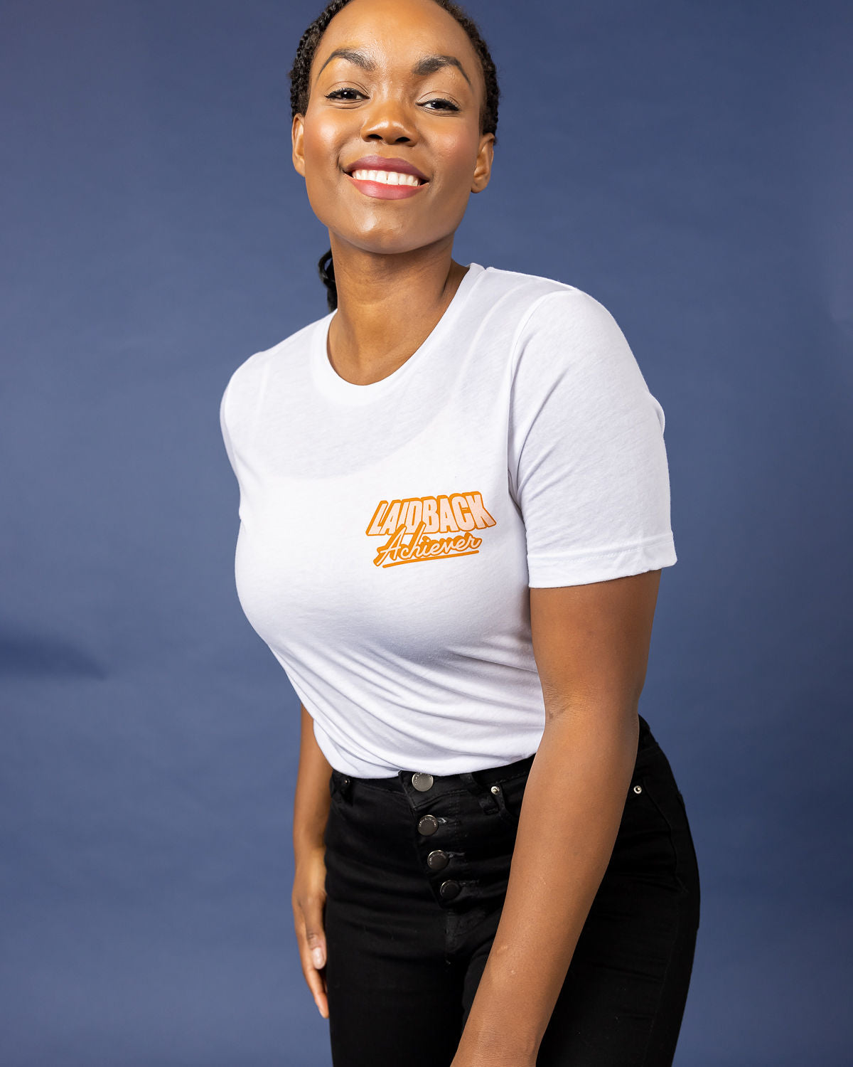 White Logo Tee