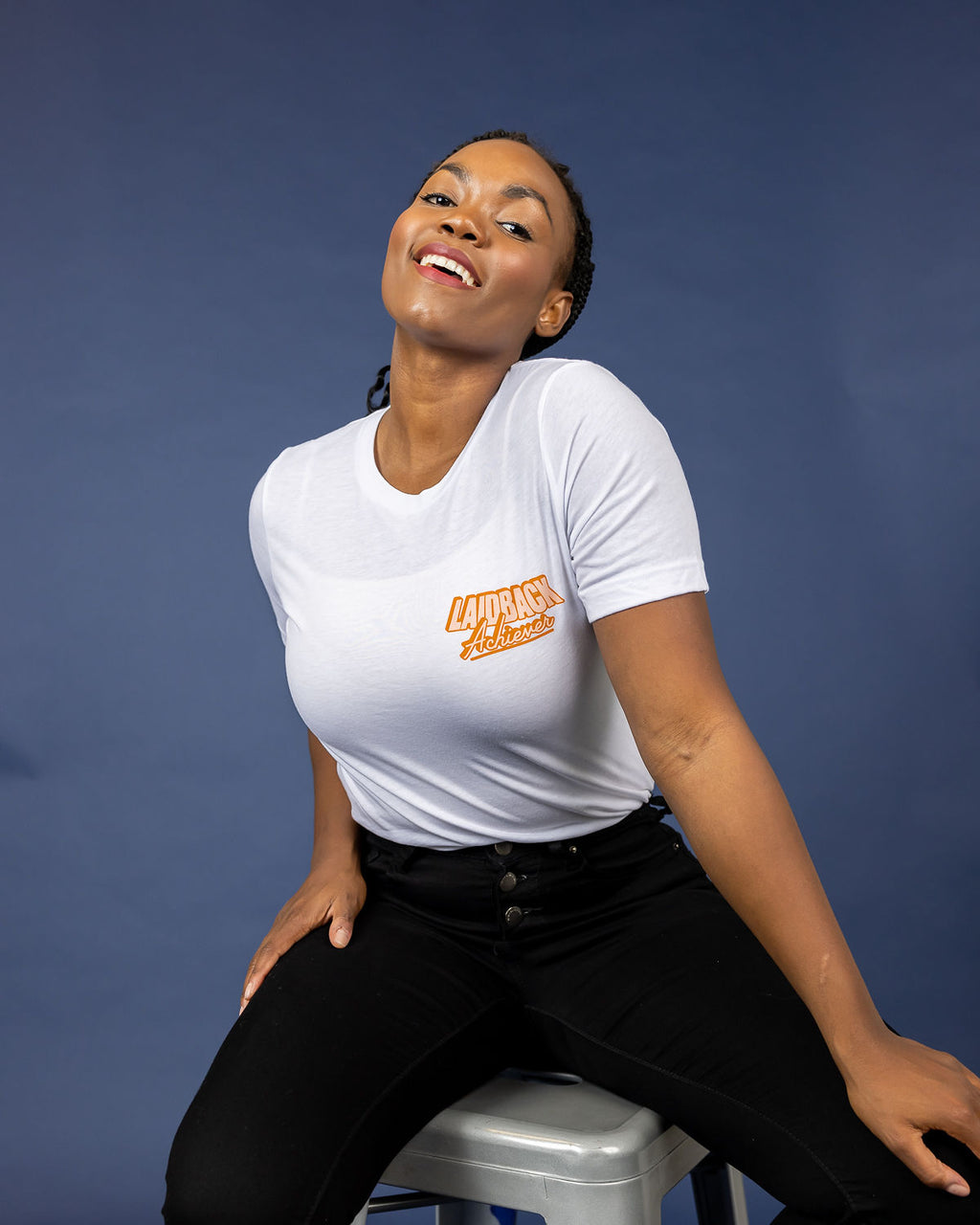 White Logo Tee