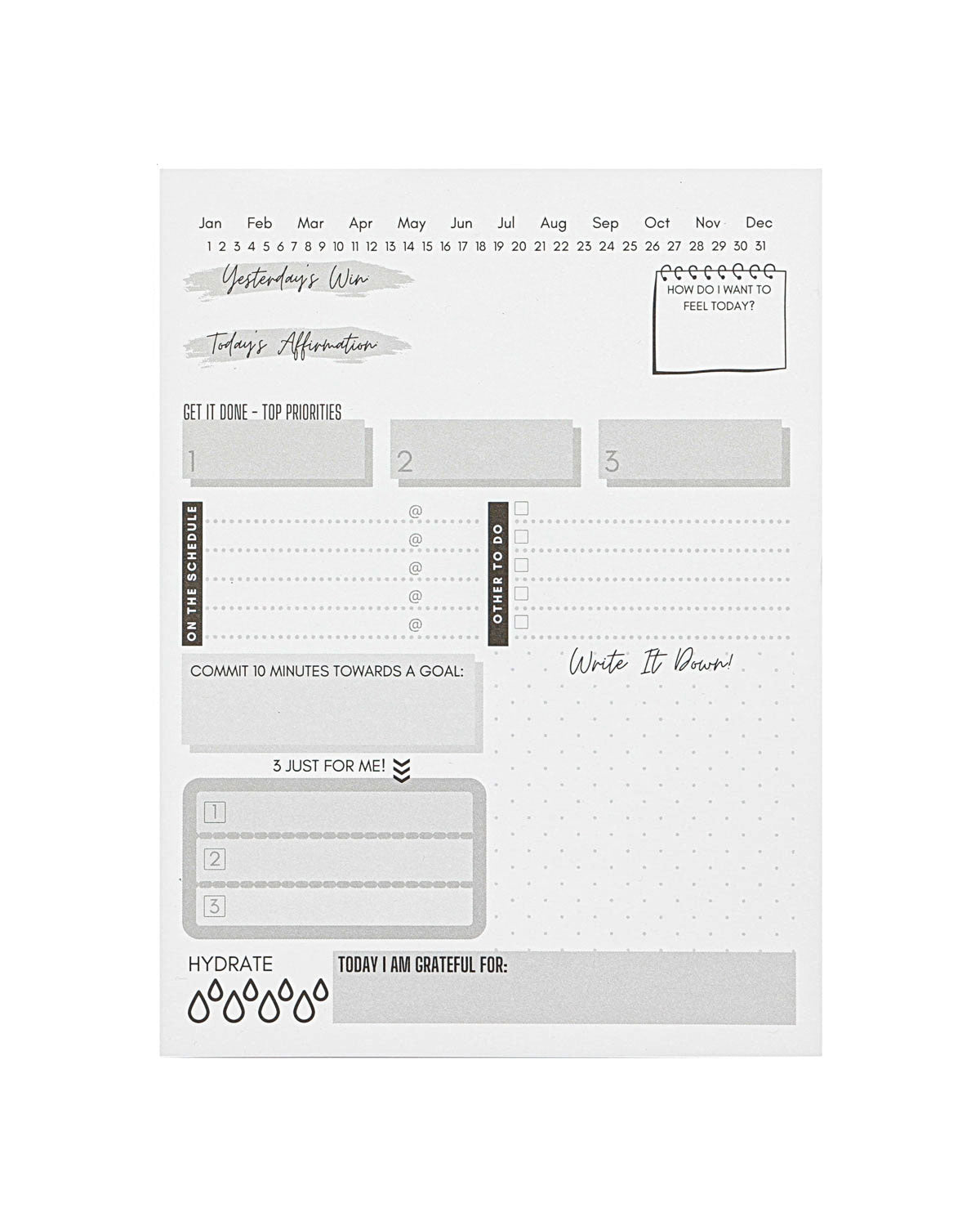 Morning Routine Notepad